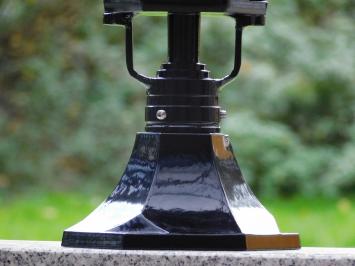 Klassieke Buitenlamp Zwart - 63 cm - Kap met Kronen op Zeskantige Voet - Alu