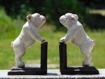 Set Buchstützen „Bulldog“ – Gusseisen