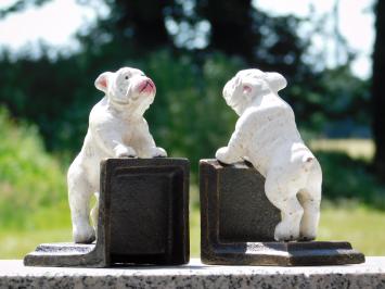 Set Buchstützen „Bulldog“ – Gusseisen