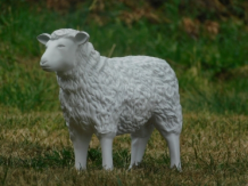 Decoratief Lammetje - wit - polystone