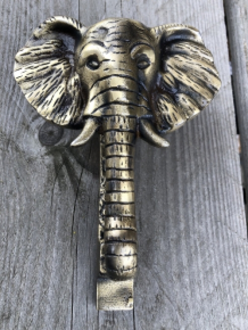 Türklopfer Elefant - patiniertes Messing