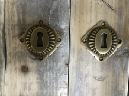 Set of door hardware for room doors - BB - brass with ceramic handles