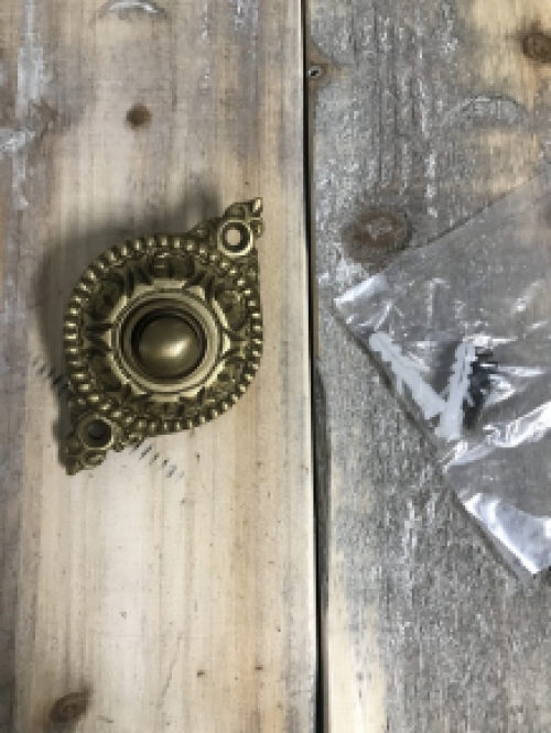 Ornate Doorbell - Antique Brass - Pressure Bell