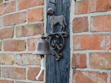 Doorbell with Dog - Cast Iron - Brown