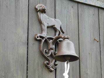 Doorbell with Dog - Cast Iron - Brown