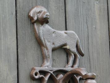 Doorbell with Dog - Cast Iron - Brown