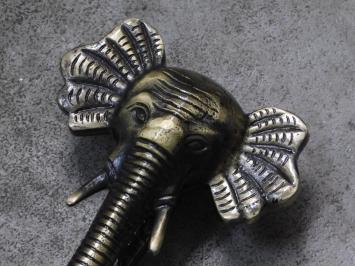 Türklopfer Elefant - patiniertes Messing