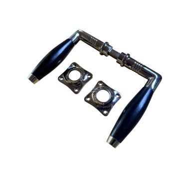 Türgarnitur Nickel glänzend – Zimmertürbeschläge mit Rosetten – klassisch