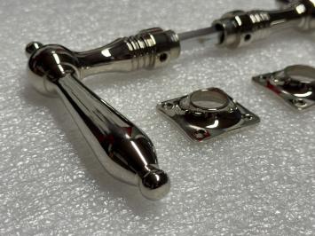 Deurbeslag set - nikkel chroom - glanzende klinken en rozetten