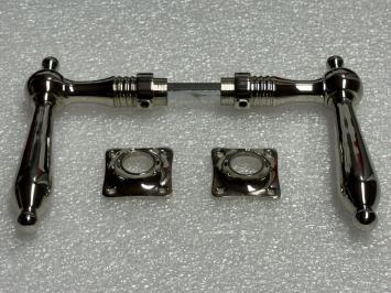 Deurbeslag set - nikkel chroom - glanzende klinken en rozetten