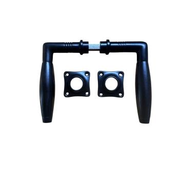 Door set in black and nickel with ebony – complete