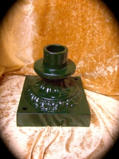 Lampvoet, aluminium, geschilderd donkergroen