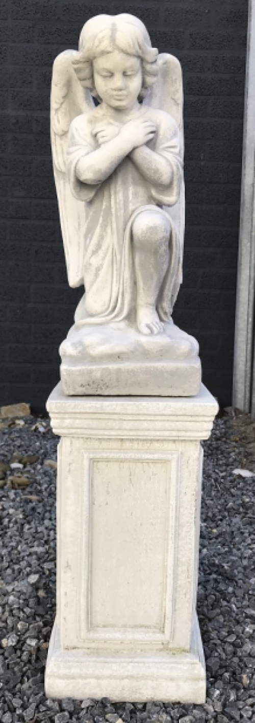 Statue Kniender Engel - 58 cm - Stein