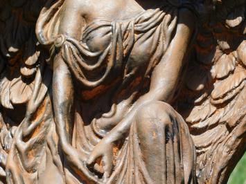 Angel on a Pedestal – 95 cm – Oxidised Stone 