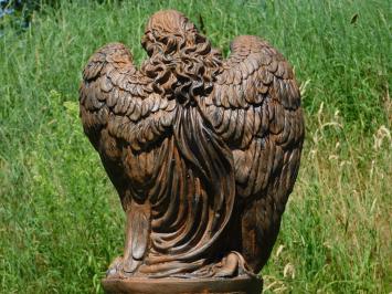 Angel on a Pedestal – 95 cm – Oxidised Stone 
