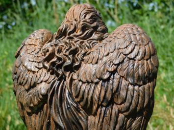 Angel on a Pedestal – 95 cm – Oxidised Stone 