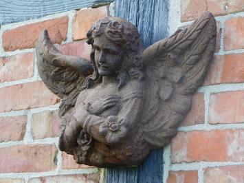 Angel Sculpture - 52 x 30 cm - Cast Iron (Rust Finish)