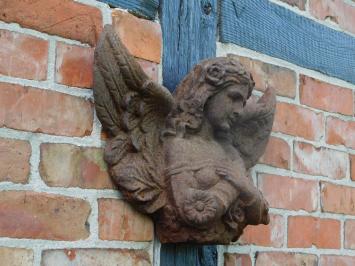 Angel Sculpture - 52 x 30 cm - Cast Iron (Rust Finish)