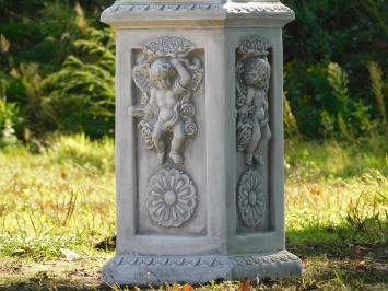 Angel with Wings on English Pedestal - 113 cm - Stone