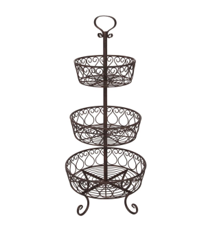 Etagère 3 Lagen – Vintage Brown – 80 cm Hoog – Stijlvolle Opberger