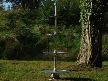 Robust XL Tiered Stand - 125 cm - 4-Tier - Silver-colored - 125 cm - Aluminum
