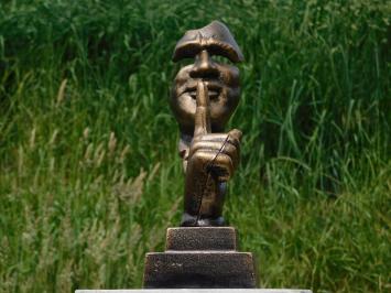 Statue Der Flüsterer - Bronze-Look - Gusseisen