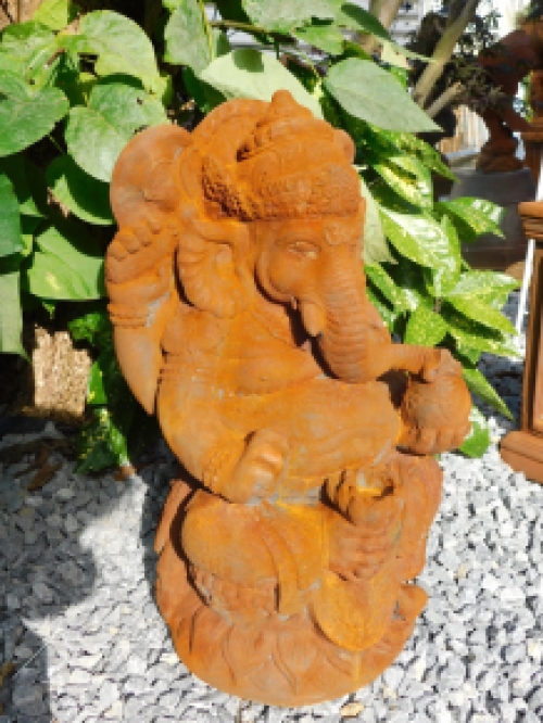 Beeld Ganesha 1 oxid, een hindoestaanse god, vol oxid stenen beeld!