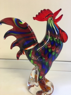 Glass blown rooster, fascinating beautiful craftsmanship!!