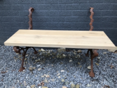 set of loose bench side parts, heavy cast iron supports