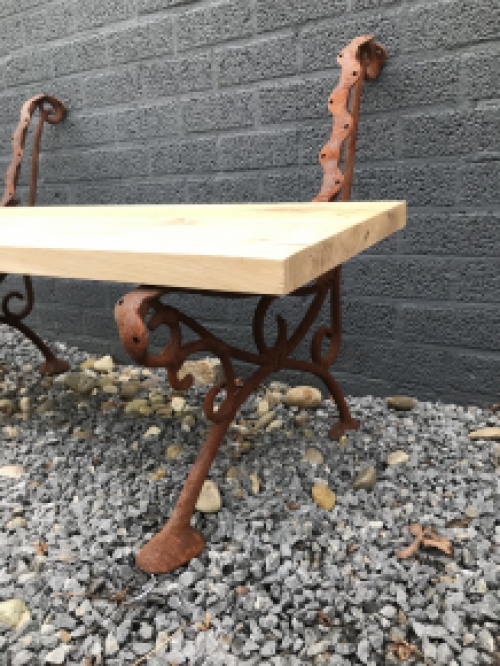 set of loose bench side parts, heavy cast iron supports