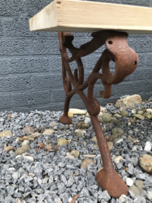 set of loose bench side parts, heavy cast iron supports