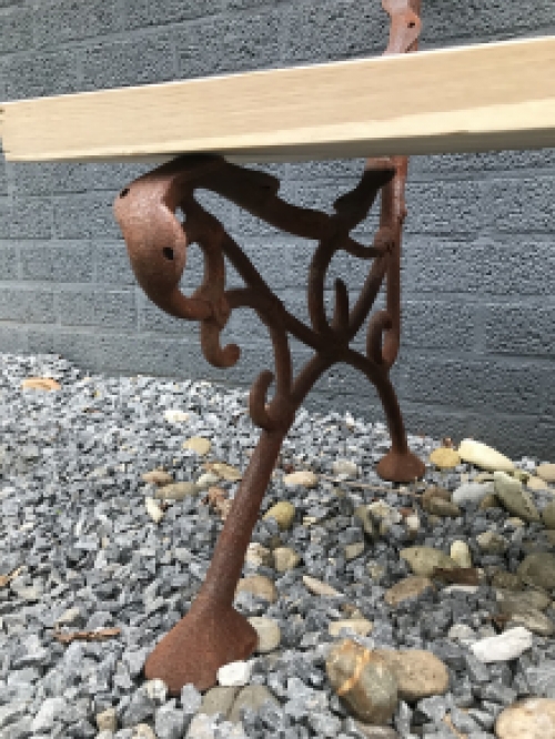 set of loose bench side parts, heavy cast iron supports