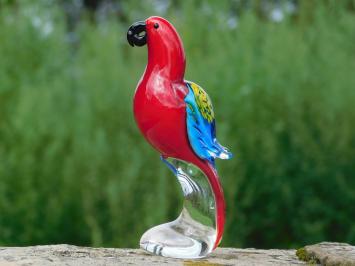 Glass sculpture Parrot - In Colour - Glass sculpture