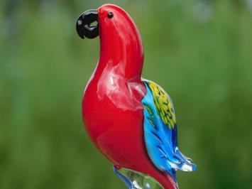 Glass sculpture Parrot - In Colour - Glass sculpture