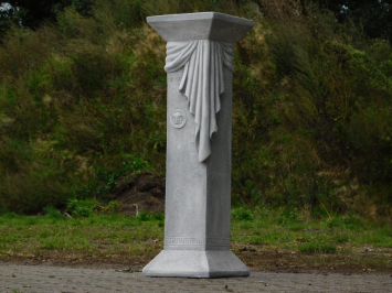 Greek Pedestal Medusa Drapery - 100 cm - Stone Column