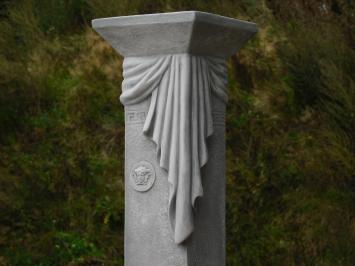 Greek Pedestal Medusa Drapery - 100 cm - Stone Column