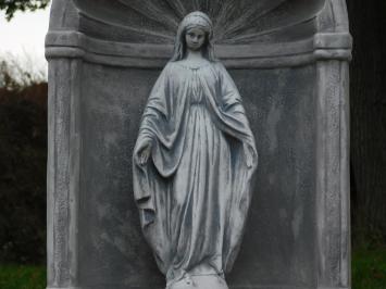Large Classic Prayer Chapel with Statue of the Virgin Mary – approx. 95 x 70 cm – Stone