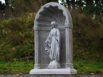 Large Classic Prayer Chapel with Statue of the Virgin Mary – approx. 95 x 70 cm – Stone