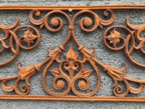 Balkon reling, raam rek, cast iron-rust, only 2!