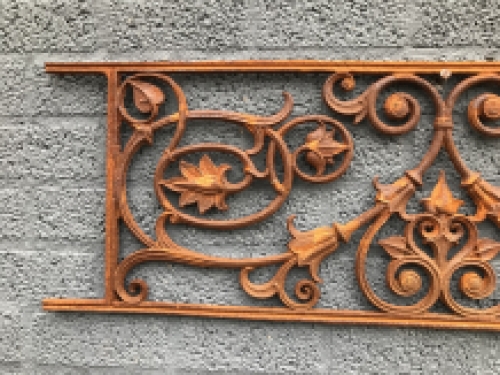 Balkon reling, raam rek, cast iron-rust, only 2!