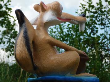 Scrat – Dekorative Figur mit Blumenkasten – 40 cm – Polystone