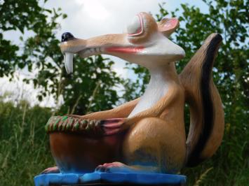 Scrat – Dekorative Figur mit Blumenkasten – 40 cm – Polystone
