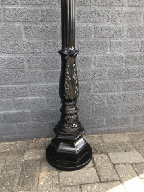 Buitenlamp, lantaarn met keramische fitting en glas, gegoten aluminium, 235 cm-zwart