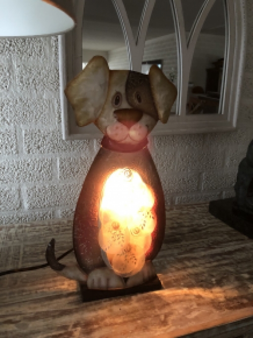 Honden lamp, decoratief, metaal, mooi!