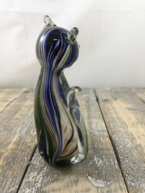 Murano glass sculpture of a sitting mini cat, Last One!!