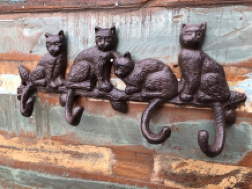 Garderobenständer mit Katzen - Braun - Gusseisen