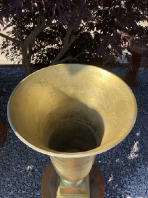 1 RAW Aluminium Goldpokal Vase groß