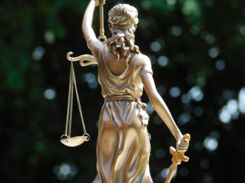 Justitia-Statue – Bronzeoptik – 35 cm – Polystone
