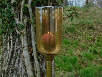 Stehender Kerzenhalter – 110 cm – Glas und Metall