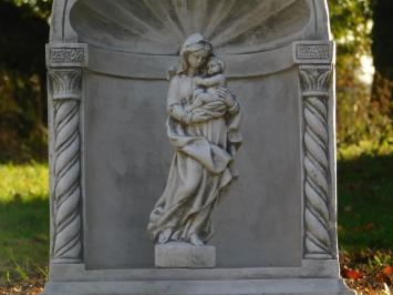 Classic Prayer Chapel with Mary and Child – 65 cm – Grey/White – Stone